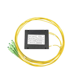 Fiber Optic 1:2 SC/APC ABS Cassette Type PLC Splitter Box Type For FTTH