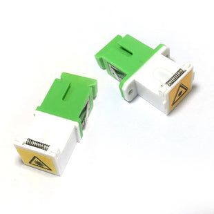 Manufacturer FTTH Optical Fiber SC/APC Adapter Singlemode Green Simplex  With Shutter